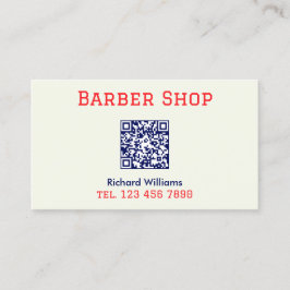 QR-kod Barber Hairstylist Visitkort