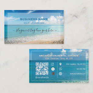 QR-kod Beach Elegant Spa Resor Affärskort Visitkort