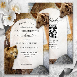 QR Kod Bear Mountain Bachelorette Helg Inbjudningar
