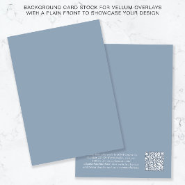 QR-kod - blå bakgrund för Vellum-överlagring Inbjudningar