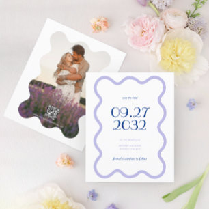 QR-kod Blå Lavendel Vågformad Skalbagge Foto Bröll
