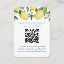 QR-kod: Blå och vit citrusfrukt, Bröllop OSA