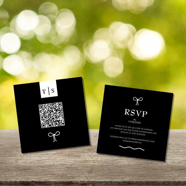 QR-kod Black White Ingenting Finare Just Kärlek Anteckningskort (Skapare uppladdad)