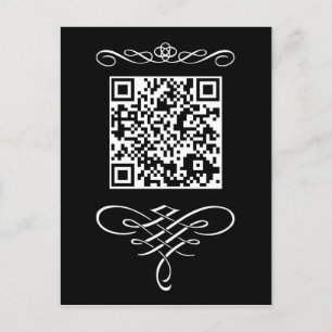 QR-kod blomstrar Vykort