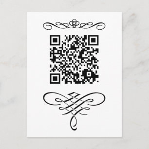 QR-kod blomstrar Vykort