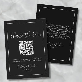 QR-kod Bröllop Dela Gästernas Kärleksbilder Tilläggskort
