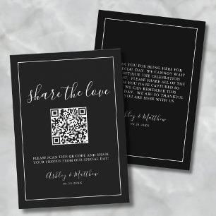 QR-kod Bröllop Dela Gästernas Kärleksbilder Tilläggskort