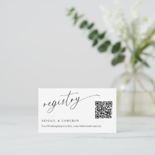 QR-kod Bröllop-registerns känsliga kalligrafi Tilläggskort