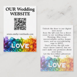 🌈 QR-kod Bröllop webbplats LGBTQ som målats med K Tilläggskort