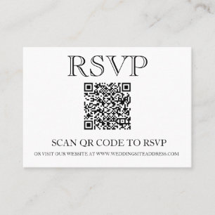QR-kod Bröllopsanmälan Enkelt Visitkort