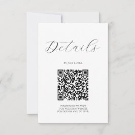 QR-kod Bröllopsdetaljer Moss Green OSA Kort