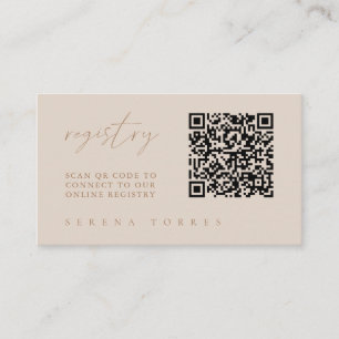 QR-kod Bröllopsfest Registry Modern Tilläggskort