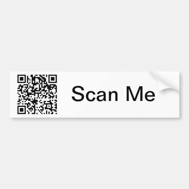 QR-kod - Bumper-etikett Bildekal (Framsidan)