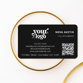 QR-kod - Business Logotyp Professionell Modern Bla Visitkort