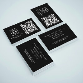 QR-kod - Business Logotyp Professionell Modern Bla Visitkort