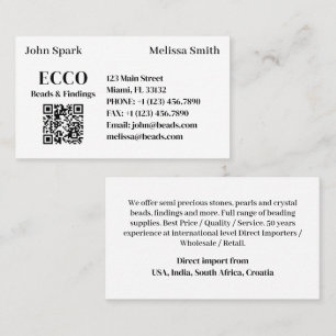 QR-kod - Business Monogram Visitkort