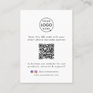 QR-kod - Business Website Scan Me Social Media Log Visitkort
