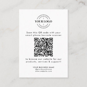 QR-kod - Business Website Scan Me Social Media Log Visitkort