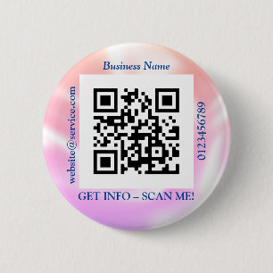 QR-kod Buss. Namn webbplats Promo, Iridescent Knapp