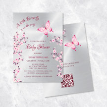 QR-kod | Butterfly Silver | Barnskor för flickor