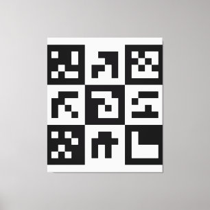 qr-kod canvastryck