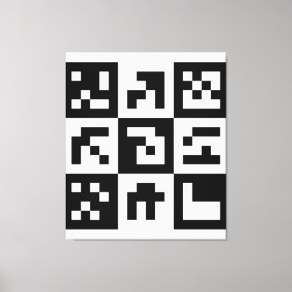 qr-kod canvastryck
