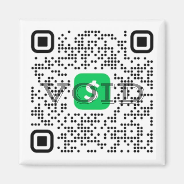 QR-kod Cash App Magnet (Framsidan)