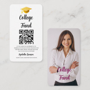 QR-kod College Fond Examen Fest Firande Tilläggskort