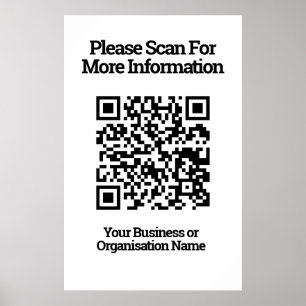 QR-kod designinformation Poster