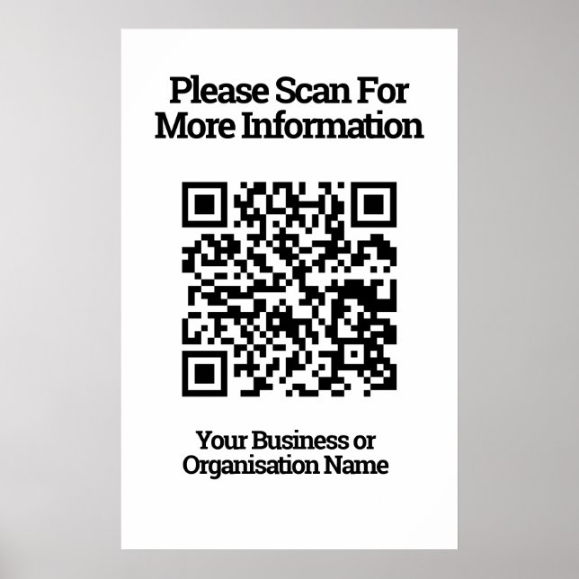 QR-kod designinformation Poster (Framsidan)