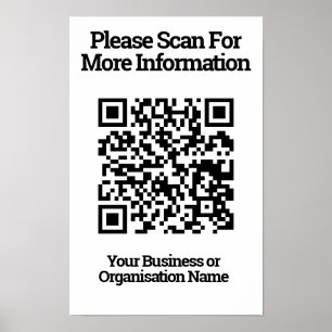 QR-kod designinformation Poster