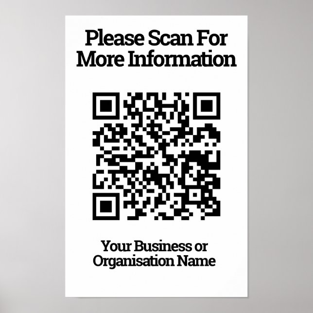 QR-kod designinformation Poster (Framsidan)