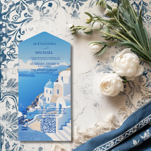 QR-kod Destination Greece Santorini Bröllop