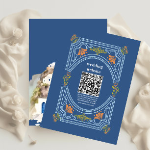 QR-kod Destination Greece Santorini Bröllop Tilläggskort