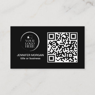 QR-KOD din logotyp anpassad professionell modern s Visitkort