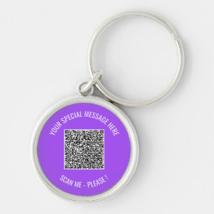 QR-kod Din speciella meddelandefärger Nyckelring P