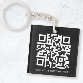QR-kod | Din text, svart, modern, minimal
