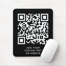 QR-kod | Din text, svart, modern, minimal