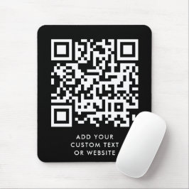QR-kod | Din text, svart, modern, minimal Musmatta