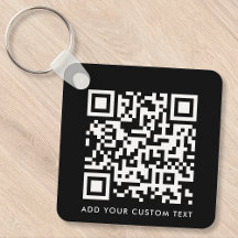 QR-kod | Din text, svart, modern, minimal