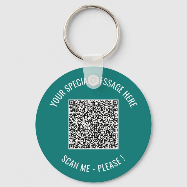 QR-kod Din textmeddelandesorpresa Nyckelring Prese (Framsida)