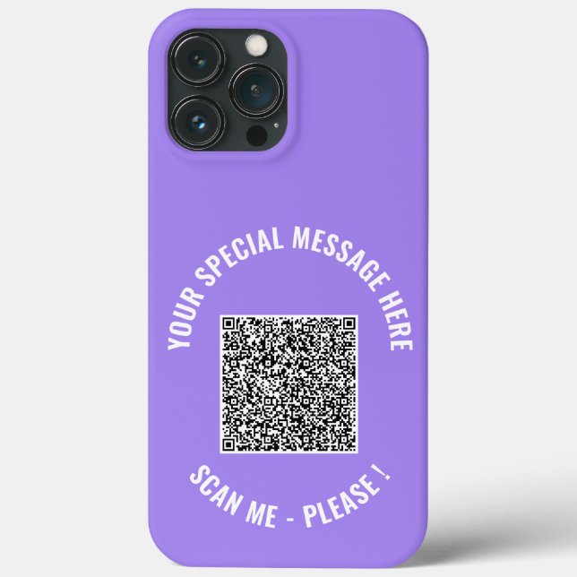 QR-kod ditt Speciella meddelande, iphone case-gåva (Baksida)