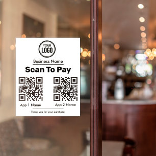 QR-kod E-Wallet-betalning från mobila digitala plå Klistermärken