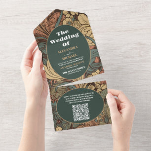 QR-kod Elegant Art Nouveau Bröllop