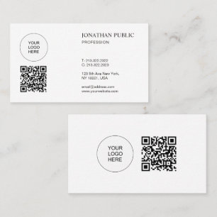 QR-kod Elegant Modern Enkel Ladda Upp Företagets L Visitkort