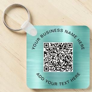 QR-kod eller PR-Mint för Logotyp Nyckelring