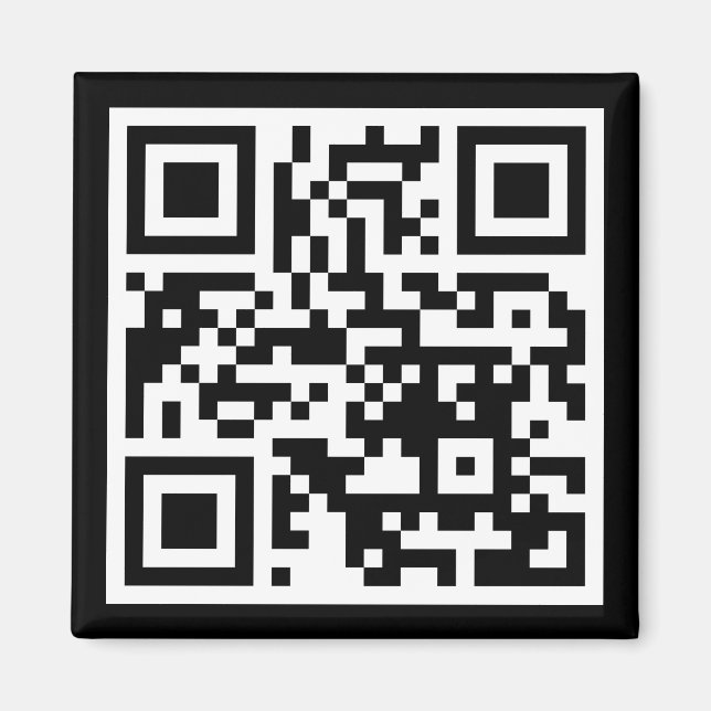 QR-kod Endast Fyrkantig Magnet (Framsidan)