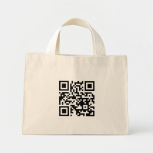 QR-kod - endast liten ton Mini Tygkasse