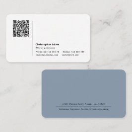 QR-kod - enkel modern ren professionell personlig Visitkort