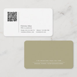 QR-kod Enkel Professionell för modern Grönt Visitkort